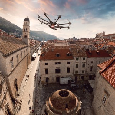 Octocopter, helikopter, uçak