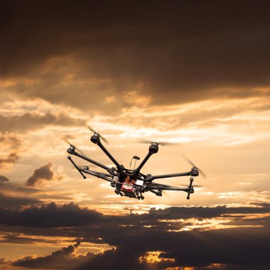 Octocopter, helikopter, uçak