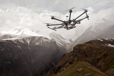 Octocopter, helikopter, uçak