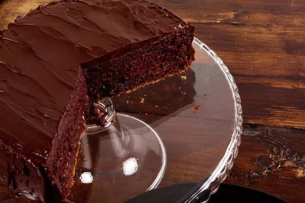 Νόστιμα Sacher σοκολάτας κέικ. — Φωτογραφία Αρχείου