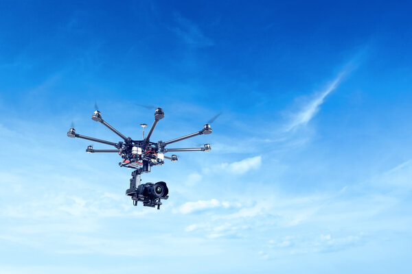 Octocopter, вертолет, Дрон