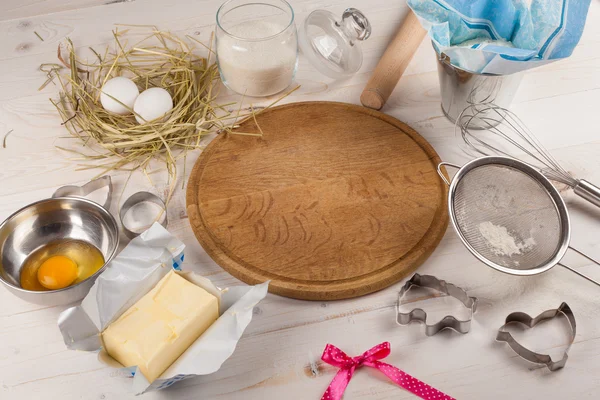 Los ingredientes para la Pascua. Vista superior . — Foto de Stock