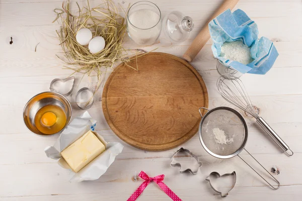 Los ingredientes para la Pascua. Vista superior . — Foto de Stock