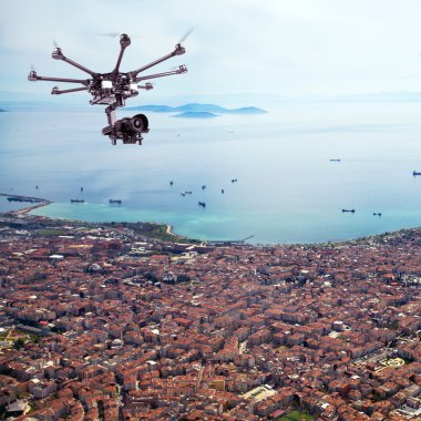 Octocopter, helikopter, uçak