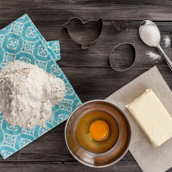 Ingredientes para la masa y la cocción. Semana Santa — Foto de Stock