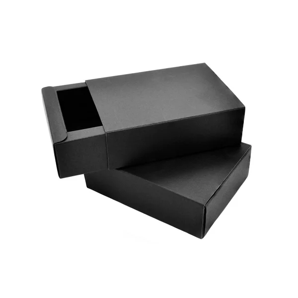 Изолированные чёрные ящики — стоковое фото