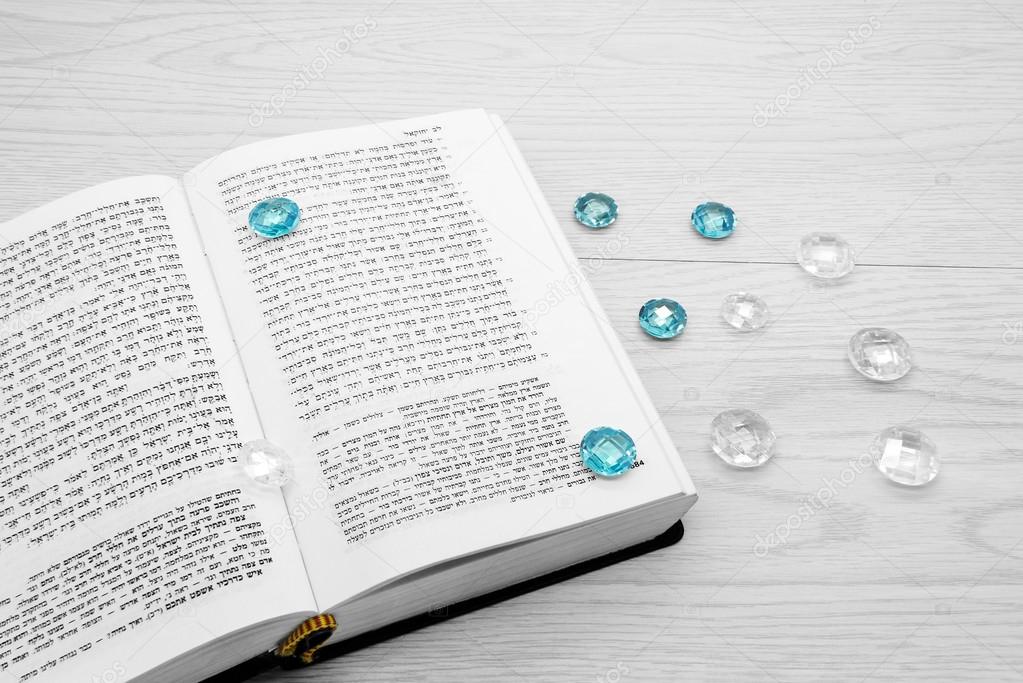 Torah book and precious stones