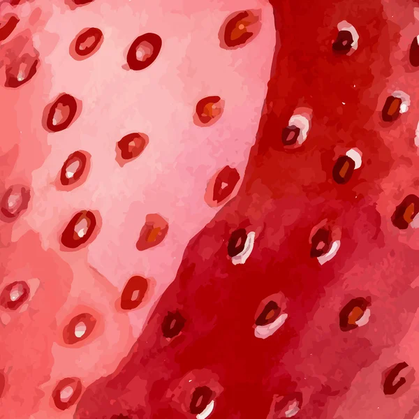 Aquarell Erdbeer Vektor Hintergrund — Stockvektor