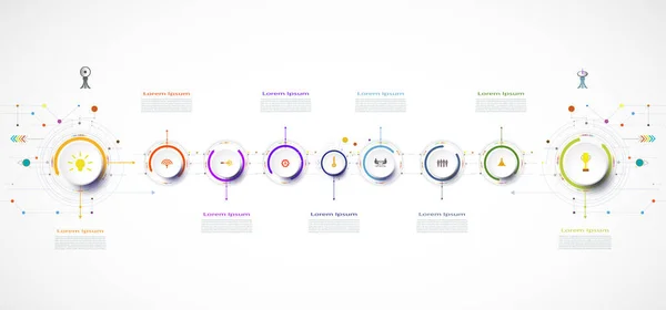 Vector Infográficos Rótulo Design Com Ícone Opção Passo Conceito Negócio — Vetor de Stock