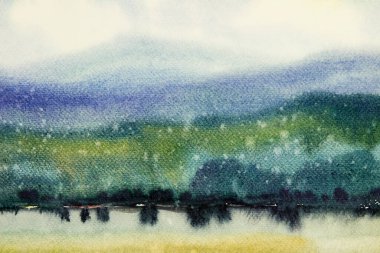 Suluboya boya sarı mavi yeşil fırça, sıçrama lekesi damla. Dekorasyon için beyaz arkaplan ögesi üzerinde soyut sanat çizimi.