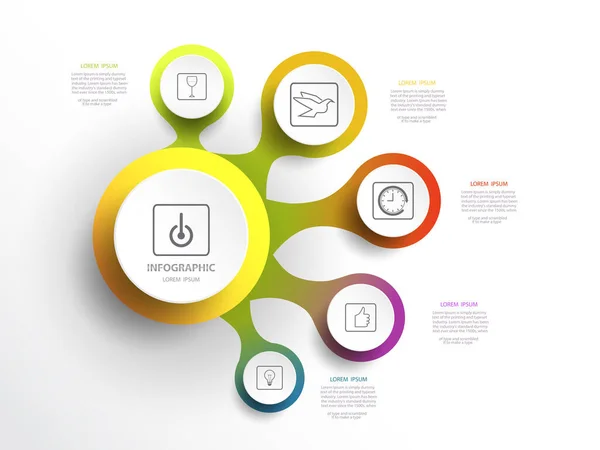 Infographic Circle Timeline Template Template Options Step Business Concept Κενό — Διανυσματικό Αρχείο