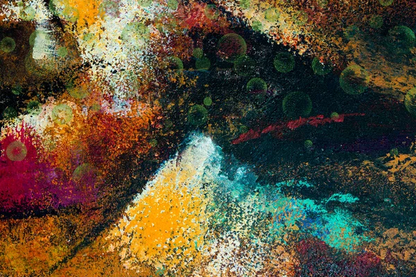 Contexte Artistique Abstrait Huile Sur Toile Texture Brillante Multicolore Fragment — Photo