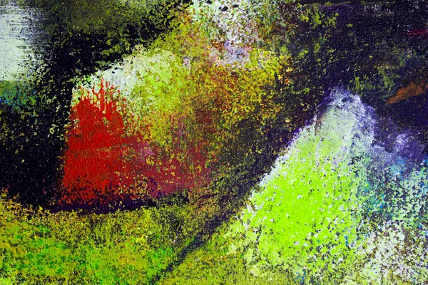 Contexte Artistique Abstrait Huile Sur Toile Texture Brillante Multicolore Fragment — Photo
