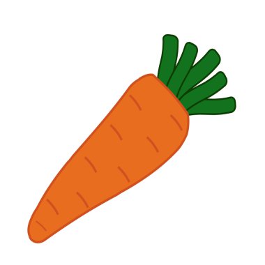 Beyaz arka planda izole edilmiş bir havuç.