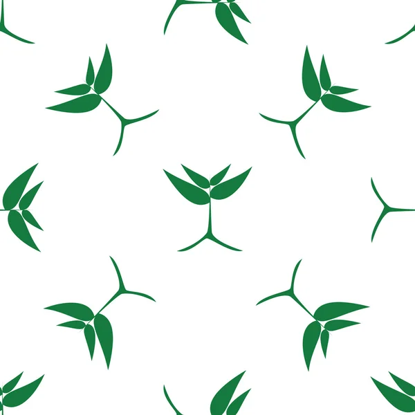 Growing green plants, vector pattern. — Stock Vector