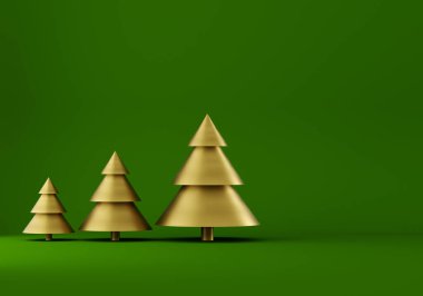 Yeni yıl geçmişi. Renkli asgari 3D çizim. Noel ağacı.