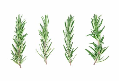 Biberiye beyaz arkaplanda izole edildi, Üst görünüm.