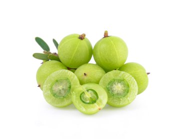 Beyaz arka planda izole edilmiş Hint Bektaşi üzümü