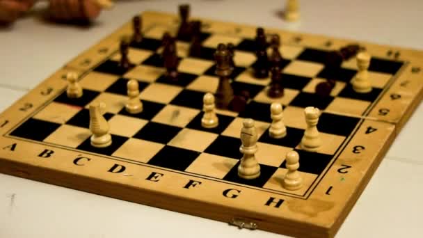 Chess Board Game Playing — Stockvideo