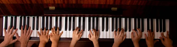 Kinderen Die Muziek Trainen School Muziek Maken — Stockfoto