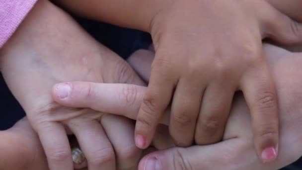 Many Kids Hands Close — Vídeo de Stock