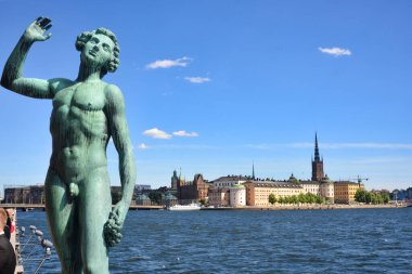 Gamla Stan, Stockholm, İsveç, Avrupa. Belediyeden Görünüm