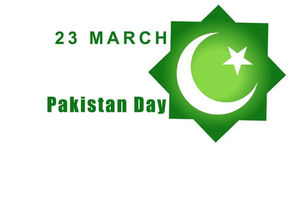 Pakistan Resolution Day Mars Med Kreativ Design Illustration Koncept Pakistan — Stockfoto