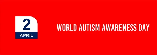 Abril World Autism Awareness Day Texto Design Ilustração Banner Evento — Fotografia de Stock