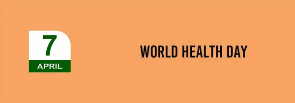 Abril Dia Mundial Saúde Ilustração Design Texto Banner Evento Dia — Fotografia de Stock