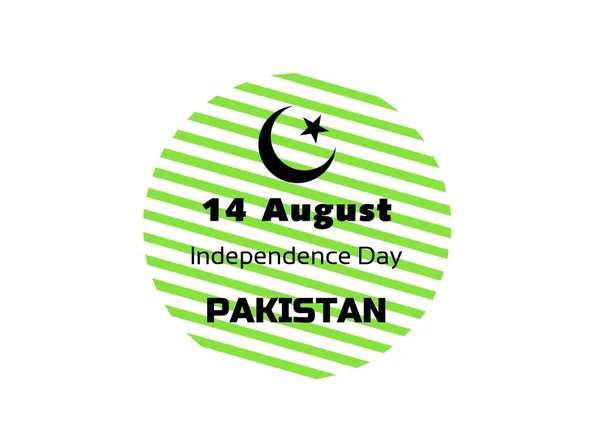 Pakistan Giorno Dell Indipendenza Agosto Design Illustrazione Biglietto Auguri Sventolando — Foto Stock