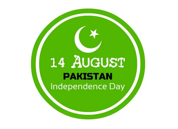 Pakisztán Függetlenségének Napja Augusztus Design Illusztráció Üdvözlőlap Integetés Pakisztán Zászlók — Stock Fotó