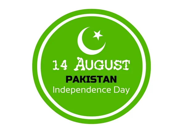 Pakistan Independence Day August Design Illustration Greeting Card Waving Pakistan — Stock Photo, Image