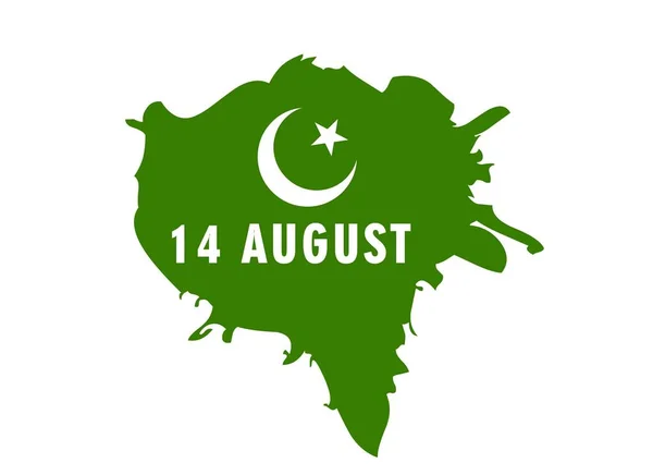 Día Independencia Pakistán Agosto Ilustración Del Diseño Tarjeta Felicitación Ondeando —  Fotos de Stock