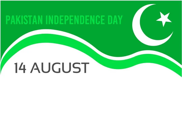 Ημέρα Ανεξαρτησίας Πακιστάν Αυγούστου Σχεδιασμός Εικονογράφηση Ευχετήρια Κάρτα Κυματίζοντας Σημαίες — Φωτογραφία Αρχείου