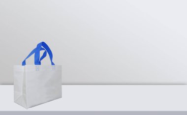 Non Doven Mockup Bags. Beyaz Masada