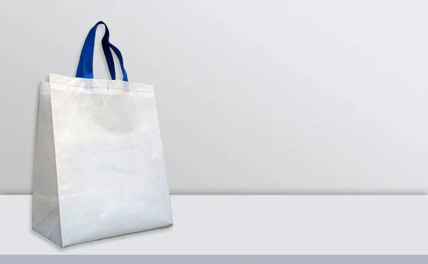 Non Doven Mockup Bags Beyaz Masada — Stok fotoğraf