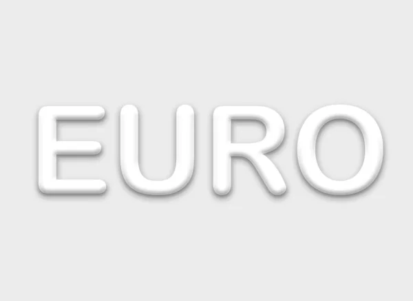 Euro文字设计示例 商务文字横幅固定海报 字体背景 创意的概念 广告3D文字横幅 — 图库照片