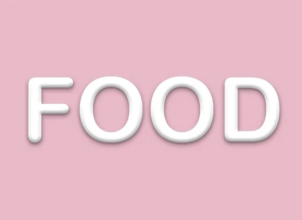 Food Text Design Illustration Inglés Cartel Estacionario Business Text Banner — Foto de Stock