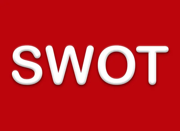 Swot Εικόνα Σχεδίασης Κειμένου Business Text Banner Πόστερ Τυπογραφικό Υπόβαθρο — Φωτογραφία Αρχείου