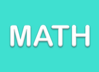 MATH Metin Tasarım İllüstrasyonu. Business Text Banner kırtasiye posteri. Baskısal arkaplan. yaratıcı konsept. Reklamlar için 3B Metin Banner.