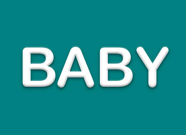 Baby Texto Design Ilustração Cartaz Estacionário Banner Texto Negócios Contexto — Fotografia de Stock