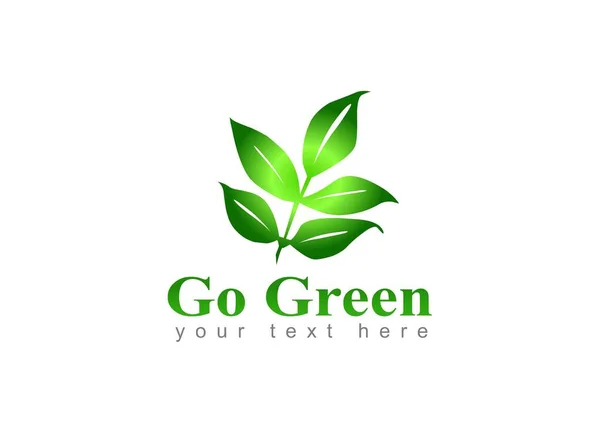 Think Green Logo design illustration, Save Nature, Ecology Concept, such a green logo