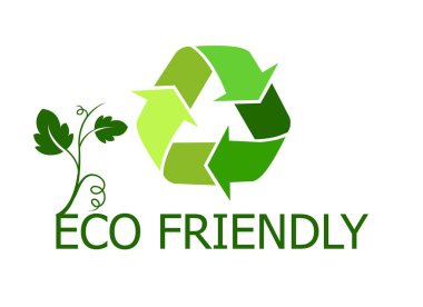 ECO Dostça Logosunun Yaratıcı Tasarım İllüstrasyonu, Beyaz Arkaplanda Yeşil Logo