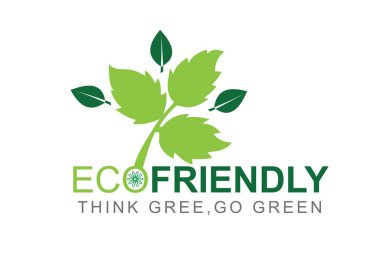 ECO Dostça Logosunun Yaratıcı Tasarım İllüstrasyonu, Beyaz Arkaplanda Yeşil Logo