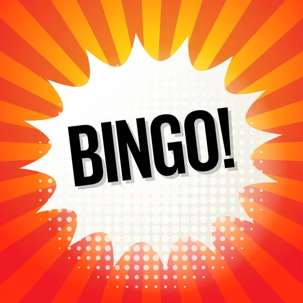 Képregény robbanás Bingo szöveggel — Stock Vector