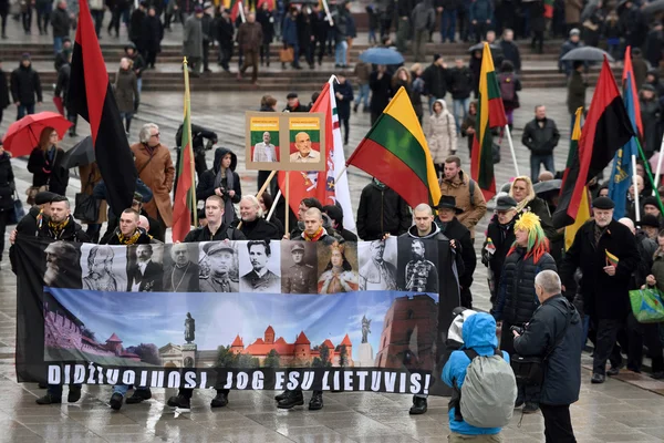 Митинг националистов в Вильнюсе — стоковое фото