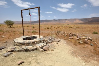 Water well in Sahara Desert, Morocco clipart