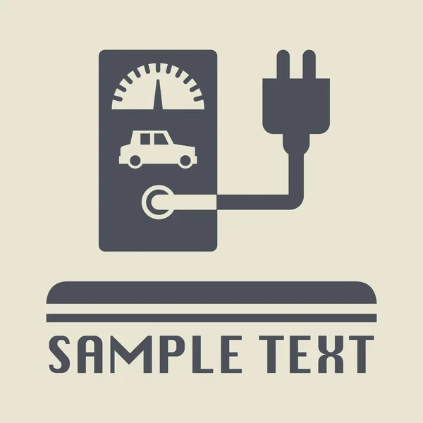 Elektrische auto station pictogram of teken — Stockvector