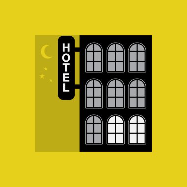 Soyut Hotel işareti veya simge