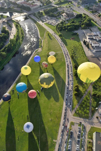 Balões de ar quente em Vilnius — Fotografia de Stock